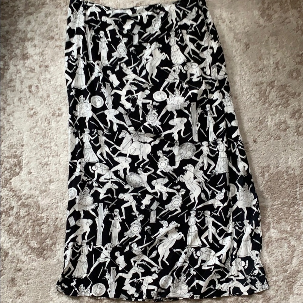 Bimba y Lola Grecian print ankle skirt.